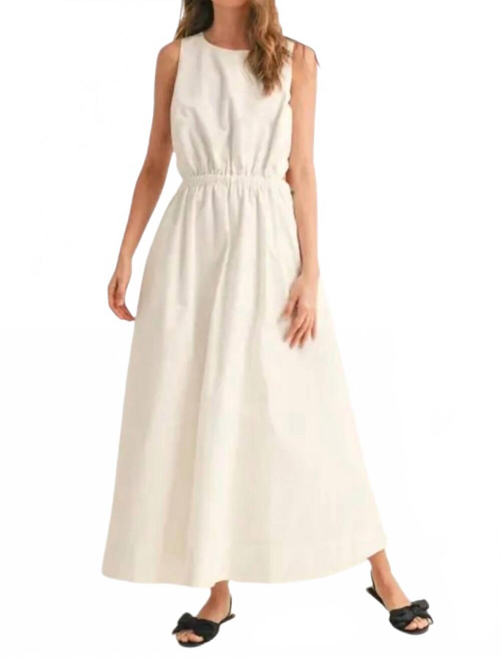 NEW MIOU MUSE orlena woven dress in white